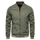 Men's Bomber Jacket Casual Solid Color Autumn Baseball Outerwear