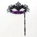 Venetian Masquerade Mask With Holding Stick For Womens Party