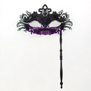 Venetian Masquerade Mask With Holding Stick For Womens Party