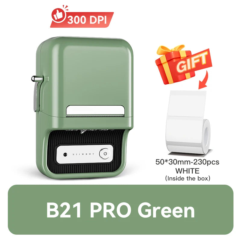 NiiMbot B21 PRO Bluetooth Thermal Label Printer Wireless Mini Barcode Maker