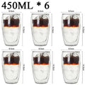 Double Wall Borosilicate Glass Mug Set Heat Resistant Tea Coffee Cups