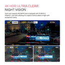 Vantrue Element1 Pro 4K Dash Cam Front HDR Night Vision GPS WiFi