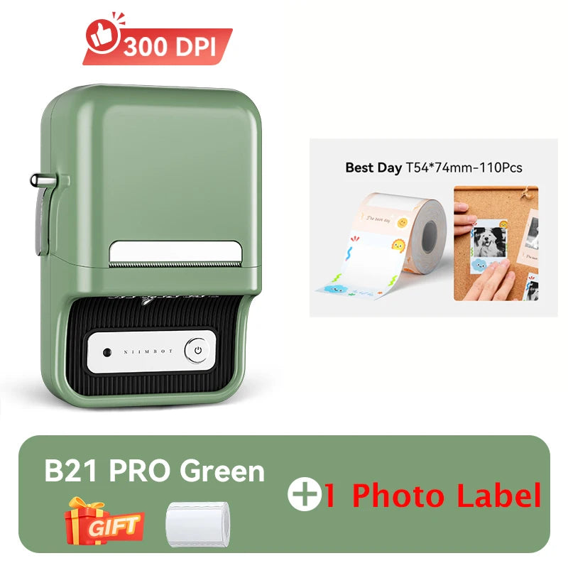 NiiMbot B21 PRO Bluetooth Thermal Label Printer Wireless Mini Barcode Maker