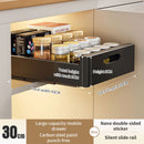 In-Cabinet Pulley Drawer Organizer Kitchen Shelf Spice Storage Box