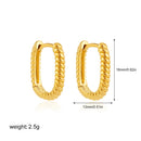 Twisted Circle Hoop Earrings Gold Plated Double Geometric Mini Hoops