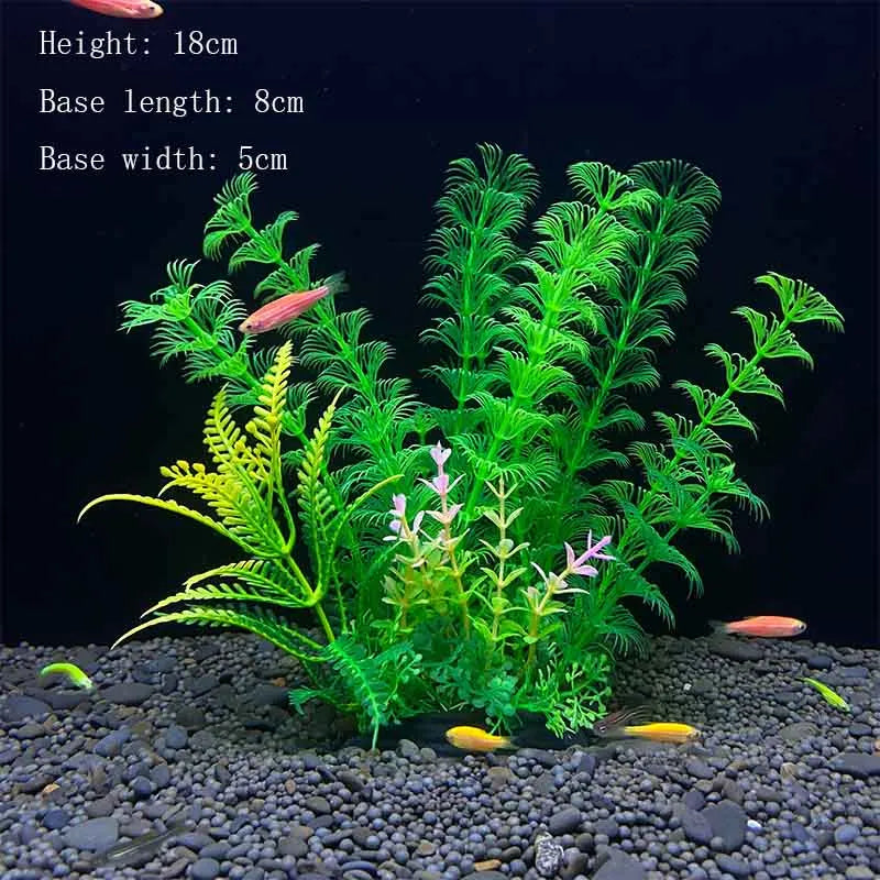 Artificial Aquarium Plants Green Plastic Underwater Fish Tank Decor