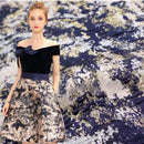 Brocade Jacquard Fabric Yarn Dyed Gradient Tulip Dress Trench Cloth