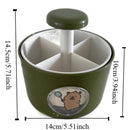 Capybara Pen Holder Rotating 4 Grid Large Capacity Desktop Organizer