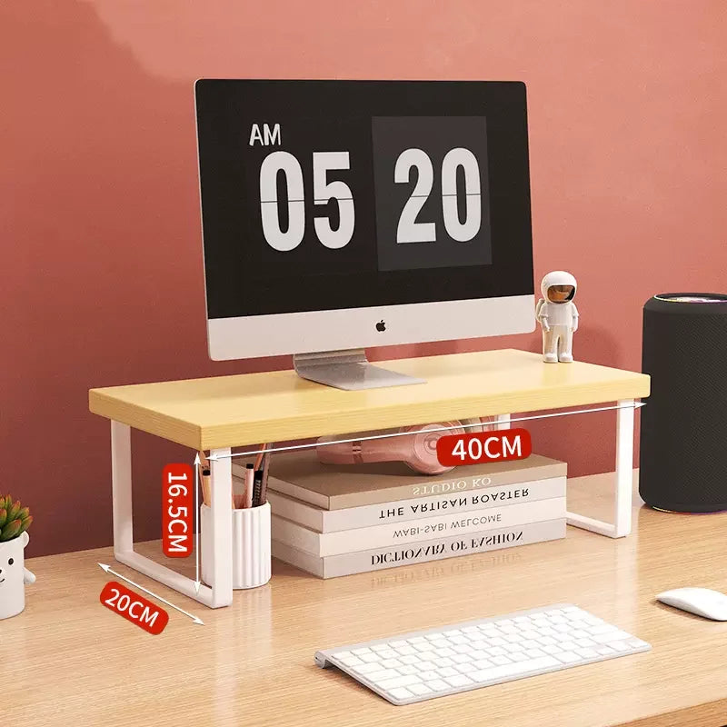 Monitor Raised Shelf Adjustable Laptop Stand Desktop Organizer Rack Holder