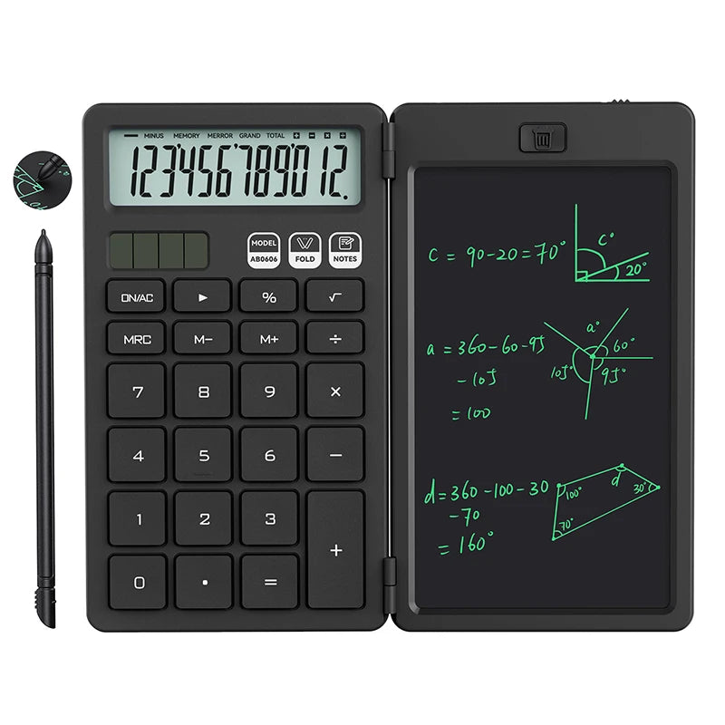 Basic Calculator With Notepad 12 Digit Portable For School Office