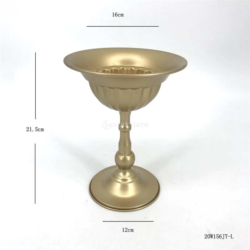 Metal Vase Golden Decorative Flower Arrangement Sculpture Ornament