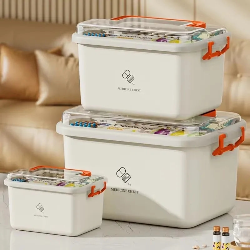 Large Capacity Medicine Box Portable Multi-layer Home First Aid Kit