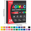 24 Colors GuangNa Acrylic Pens Dual Tip Markers For Drawing Painting