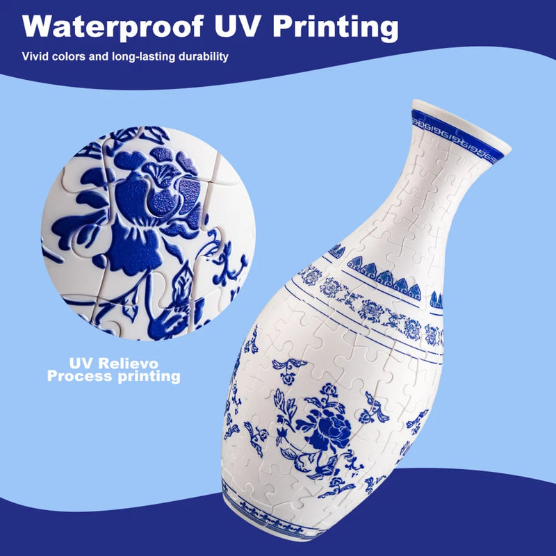 3D Puzzle Vase Building Blocks DIY Flowerpot Home Decoration Ornament