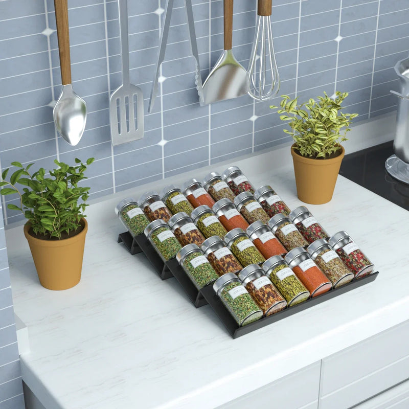 4 Layers Adjustable Acrylic Spice Drawer Organizer Rack Tray Expandable
