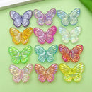 10pcs Colorful Butterfly Charms Acrylic Pendants For Jewelry Making