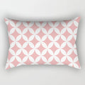 Nordic Pink Checkered Striped Cushion Pillowcase For Office Living Room