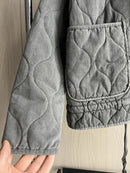 ZW Women's Cotton Jacket Vintage Quilted Coat High Collar Large Pockets