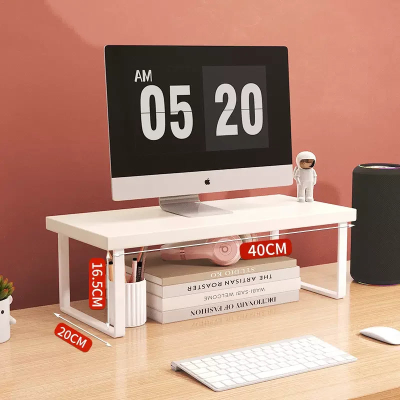 Monitor Raised Shelf Adjustable Laptop Stand Desktop Organizer Rack Holder