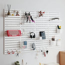 Pegboard Wall Organizer Kit Modular Panels No-Punch Installation Craft Storage
