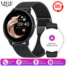 LIGE Smartwatch Bluetooth Call Fitness Heart Rate Monitor For Android IOS
