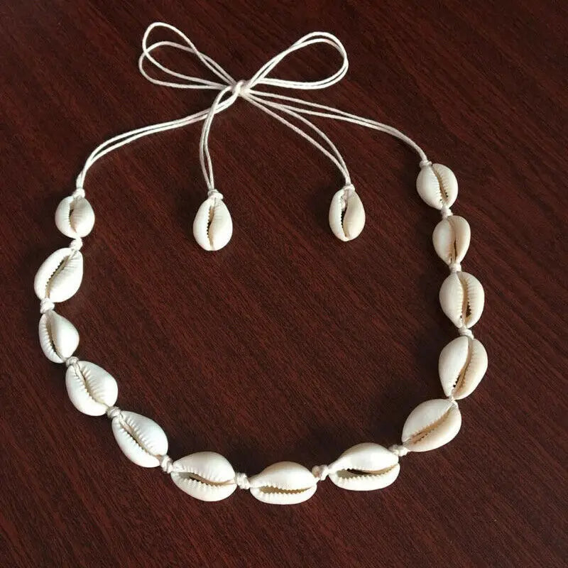 Boho Shell Choker Necklace Summer Beach Shell Pendant Jewelry