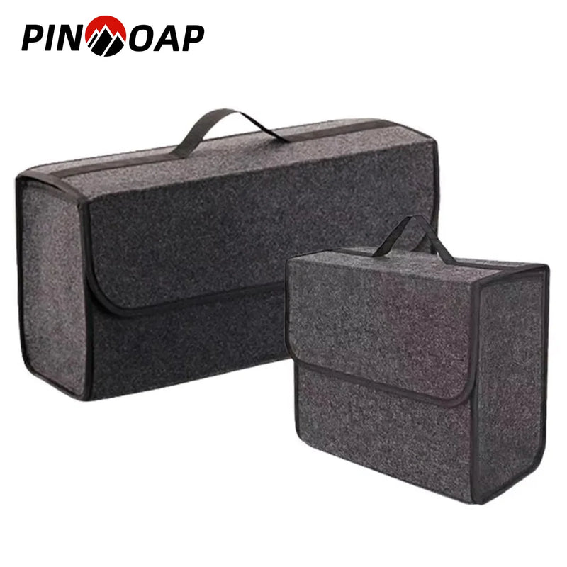 Car Trunk Organizer Foldable Felt Storage Box Portable Vehicle Container