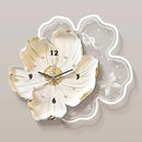 Modern Flower Wall Clock Large Silent Decorative Living Room Clock