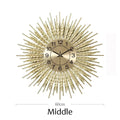 Wheat Ears Wall Clock Living Room Decor Symbolizing Prosperity Unity