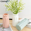 Plastic Dried Flower Vase Minimalist Geometry Small Flower Pot Decoration