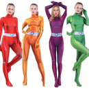 Totally Spies Cosplay Bodysuit Adults Kids Clover Samantha Costume