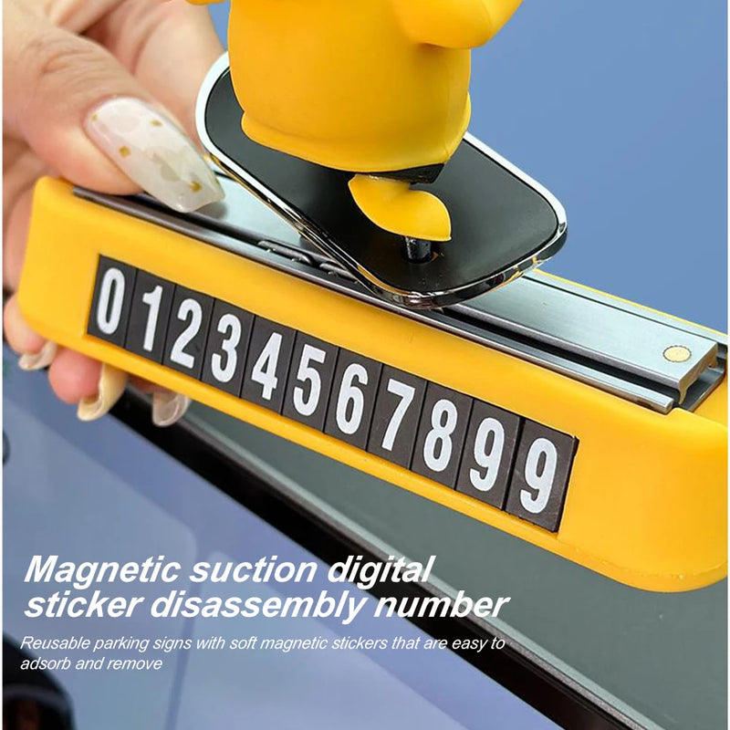 Car Dashboard Decoration Skateboard Bear Magnetic Number Plate