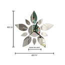 40Cm DIY Flower Leaf Mirror Acrylic Mirror Wall Clock Sticker Quartz Clocks Living Room Decor Watch Home Decor Sticker B Durable