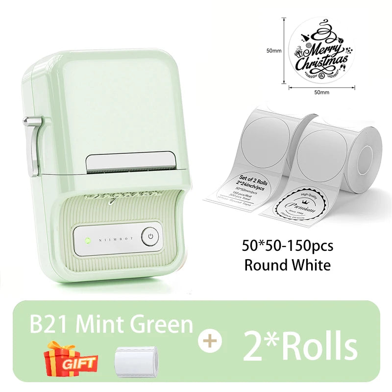 NiiMbot B21 Mini Thermal Label Printer Wireless Bluetooth Portable