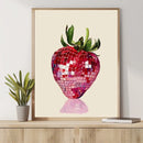 Retro Fruit Disco Ball Poster Citrus Apple Strawberry Canvas Art