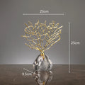 Imitation Coral Ornaments Resin Crystal Metal Tree Ocean Decor Figurines
