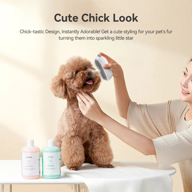 ROJECO Electric Pet Hair Removal Brush With Steam Spray For Dogs Cats