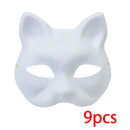 DIY Cat Face Mask Set Paintable Blank Masks For Party Cosplay