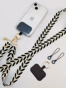 Mobile Phone Lanyard With Pearl Pendant Two Color Options