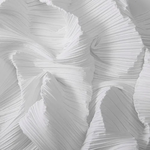 Pleated Fabric Soft Polyester Textile For Wedding Decor Sewing
