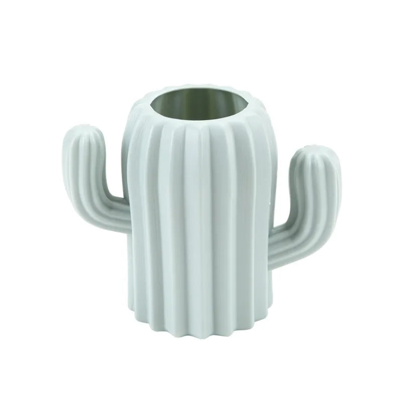 Creative Cactus Vase Plastic Desktop Organizer Pen Pencil Holder Container