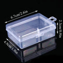 Mini Translucent Storage Box Rectangular Dustproof Jewelry Case Container