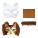 DIY Cat Face Mask Set Paintable Blank Masks For Party Cosplay