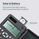Solar Scientific Calculator 417 Functions LCD Notepad Portable Foldable
