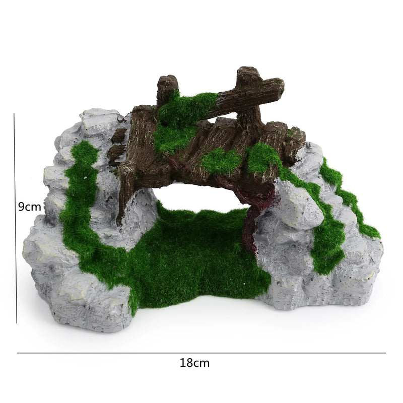 Fish Tank Artificial Bridge Resin Aquarium Landscape Decoration Accessory