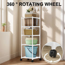 5 Tier Storage Shelves Heavy Duty Rolling Storage Rack For Home