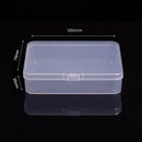 Mini Translucent Storage Box Rectangular Dustproof Jewelry Case Container
