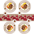 Set Of 6 Round Braided Placemats 34CM Woven Non-Slip Table Mats