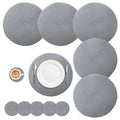 Set Of 12 Round Braided Table Mats Non Slip Heat Resistant Pads
