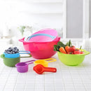 10 Pcs Rainbow Mixing Bowls Set Nesting Stackable Measuring Cups